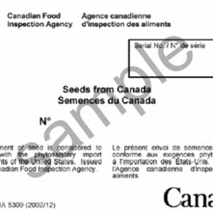 A sample of the canadian food inspection agency 's seeds from canada semences du canada.